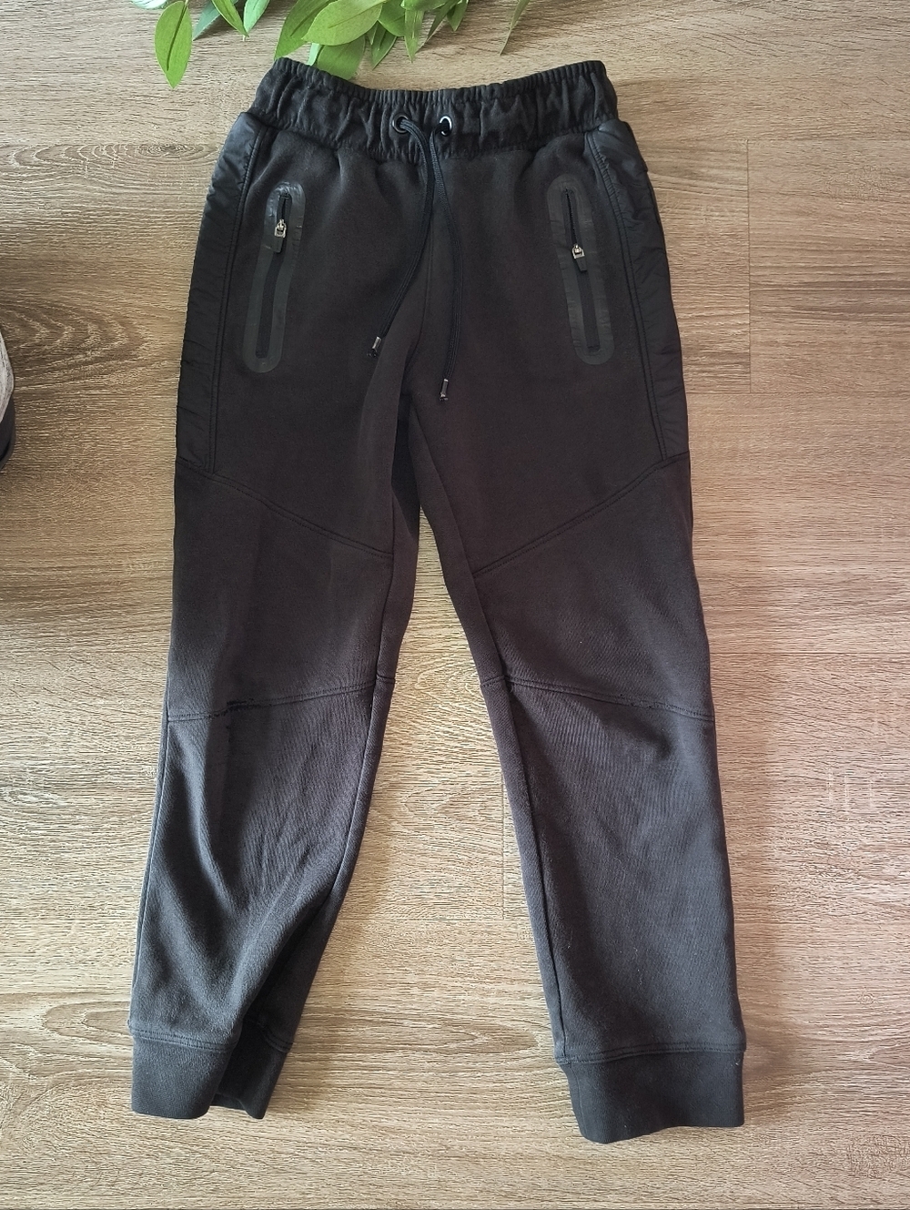 MTA Sports Boys Sweatpants Drawstring Black Zipper Size Small 6/7